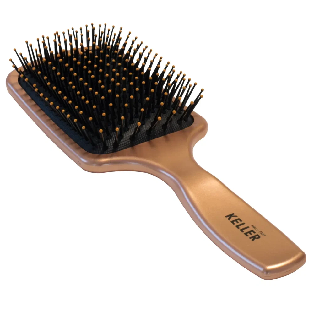 Perie dreptunghiulară mare cu peri din plastic, cu funcție de descurcare